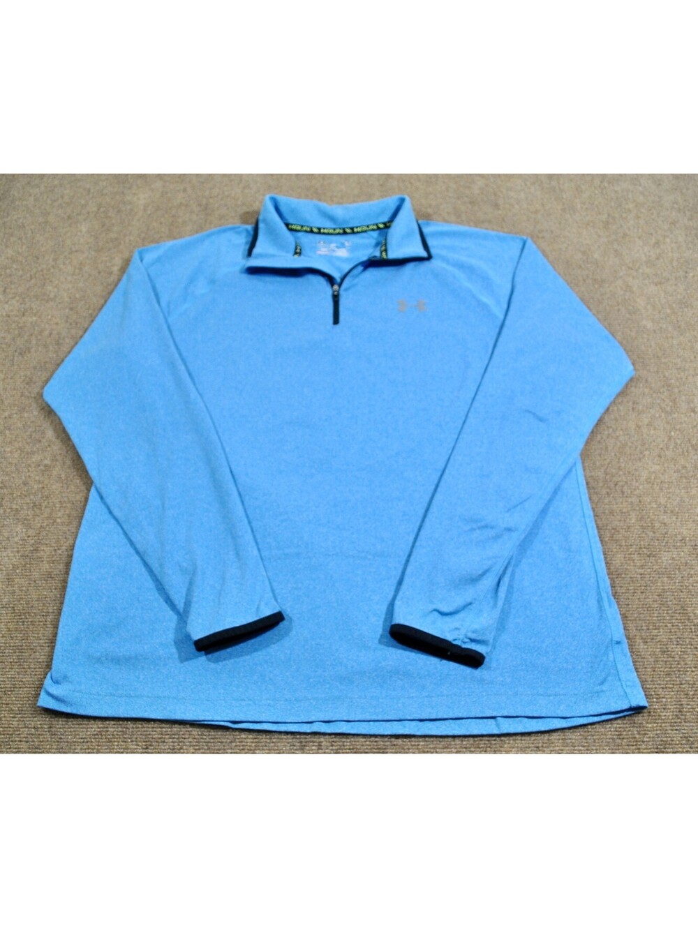 Under Armour Run Outdoors Trail Hiking Zip Runner Blue Jacket Size Large